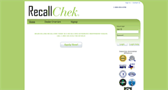 Desktop Screenshot of dealers.recallchek.com