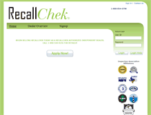 Tablet Screenshot of dealers.recallchek.com